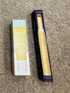 New Tarte Maracuja juicy lipstick and Sea Jelly Glaze lip mask